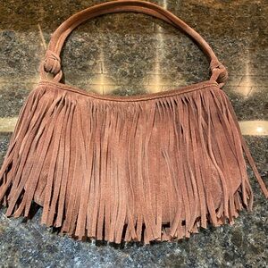 American Eagle Outfitters - Brown Suede Fringe Purse
